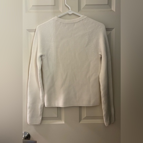 Banana Republic Heavy Knit Cropped Sweater, White, Size S - Picture 6 of 8